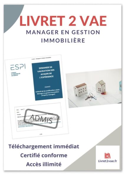 Livret 2 VAE MAGI - Manager en Gestion Immobilière - ref(AFF260125NATCOH)