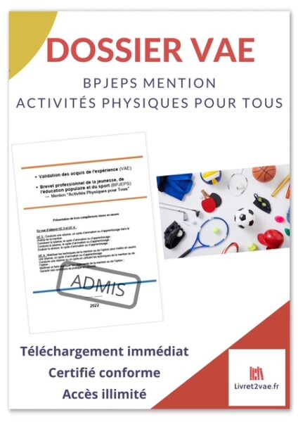 Dossier VAE BPJEPS Spécialité Activité Physique pour Tous - ref(AFF160825FREDEC)